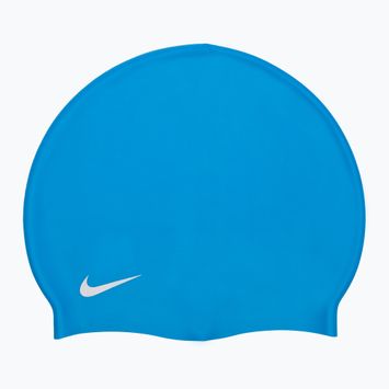 Detská plavecká čiapka Nike Solid Silicone modrá TESS0106-458