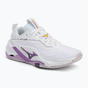 Topánky na hádzanú Mizuno Wav Stealth Neo 2 white/navy peóny/peach parfait