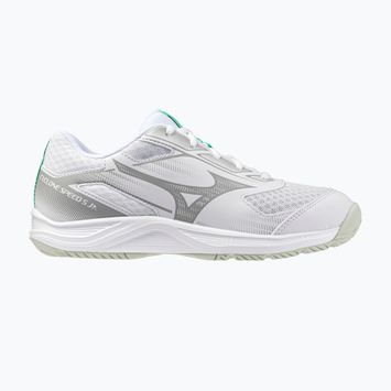 Detské volejbalové topánky Mizuno Cyclone Speed 5 white/black/frozen emerald