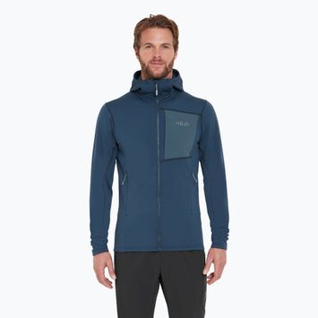 Pánska trekingová mikina Rab Superflux Hoody tempest blue