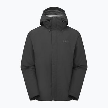 Pánska bunda do dažďa Rab Downpour black