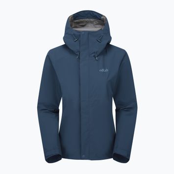 Dámska bunda do dažďa Rab Downpour tempest blue