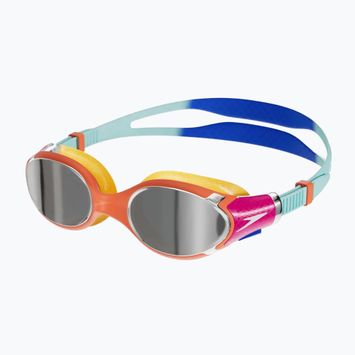 Detské plavecké okuliare Speedo Biofuse 2.0 Mirror cobalt pop/marine blue/volcanic orange