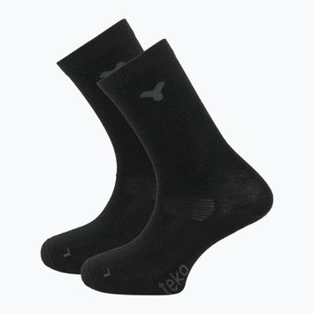 TEKO Ecobaseliner 1.0 Merino trekingové ponožky 2 páry čierne