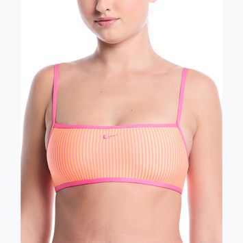 Vrchný diel plaviek Nike Ripple Texture Bralette Classic Bikini pink glow