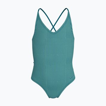 Detské jednodielne plavky Nike Ocean Bound Ripple Texture Lace Up blached turquoise