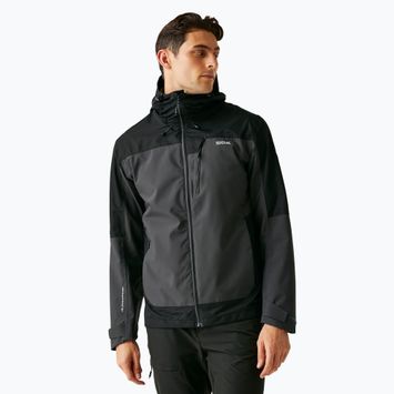 Pánska bunda do dažďa REGATTA Highton Stretch IV ash/black