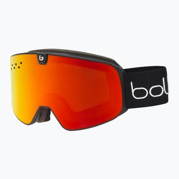 Lyžiarske okuliare Bollé Nevada Neo black matte/sunrise&light vermillon blue