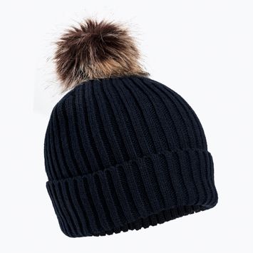Detská zimná čiapka Color Kids Hat w. Detachable Fake Fur čierna 74799