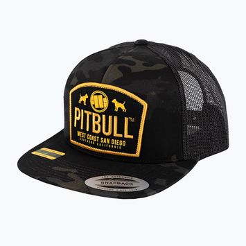 Pitbull Mesh Snapback Psy všetky čierne kamufláž baseballová čiapka