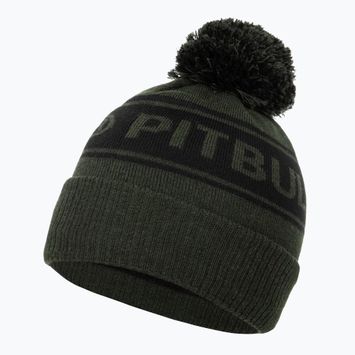 Pánska zimná čiapka Pitbull Beanie Vermel olive/black