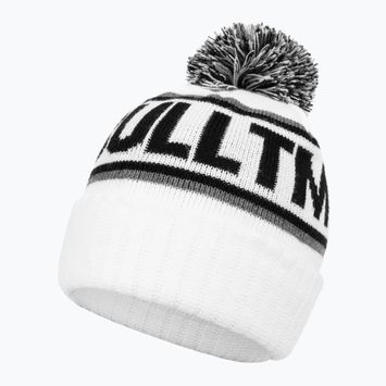 Pánska zimná čiapka Pitbull Beanie Fleming II white/black