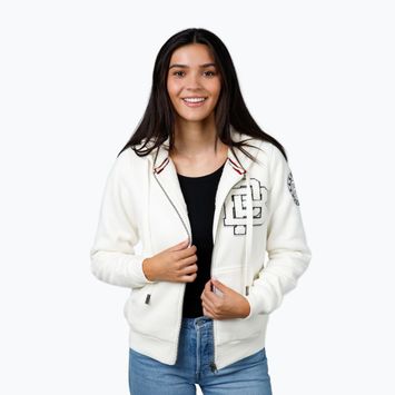 Dámske mikiny Pitbull Sherpa Ruffina s kapucňou na zips off white