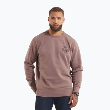Pánska mikina Pitbull Bite Me Crewneck Sweatshirt washed bordová