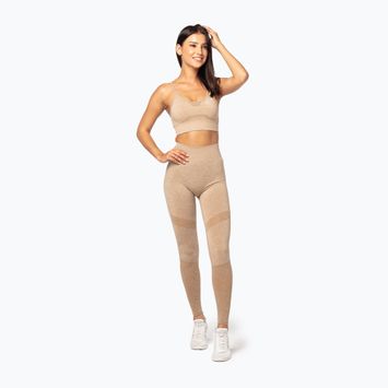 Dámske tréningové legíny Carpatree Vibe Seamless beige melange