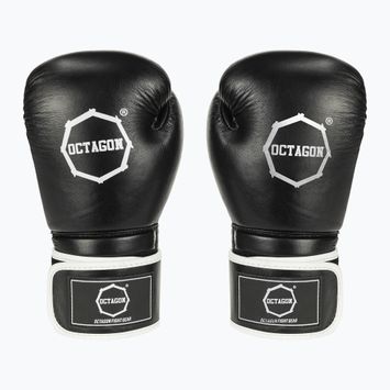 Boxerské rukavice Octagon Agat čierno-biele