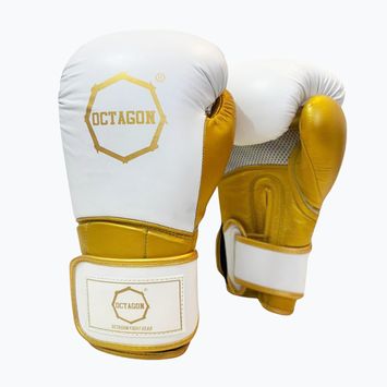 Boxerské rukavice Octagon Prince white/gold