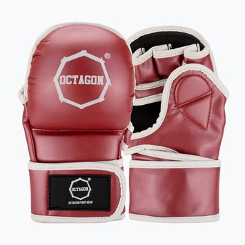Sparringové rukavice Octagon Metallic MMA red