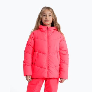 Detská lyžiarska bunda 4F F293 hot pink neon