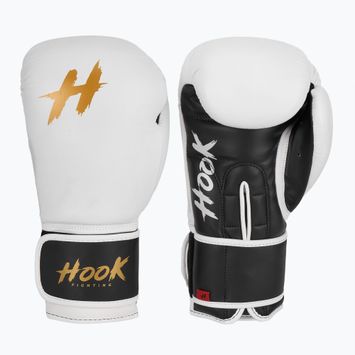 Kožené boxerské rukavice HOOK FIGHTING Ready to Fight biele