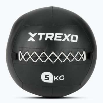 Medicimbalová lopta XTREXO Wall Ball 5 kg black