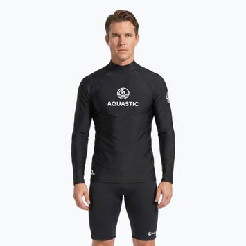 Longsleeve na plávanie Aquastic RIMOS LS UV 50+ UPF čierny
