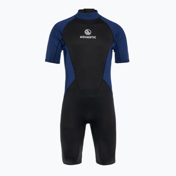Pánsky plavecký neoprénový oblek AQUASTIC Wavey 2 mm black/blue