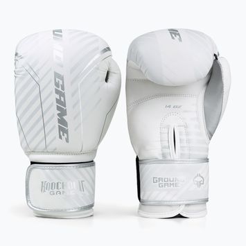 Boxerské rukavice Ground Game Platinum biele