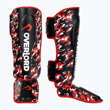 Chrániče holennej kosti Overlord Fighter červené 301002-R/M