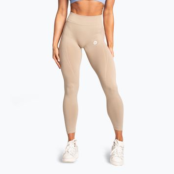 Dámske legíny Gym Glamour Basic Scrunch beige