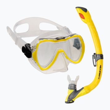 AQUA-SPEED detský potápačský set Enzo + maska Evo + šnorchel žltá 604