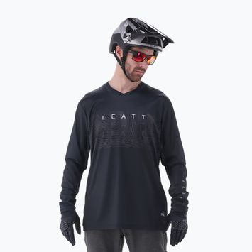 Pánske cyklistické tričko Leatt MTB Gravity 3.0 s dlhým rukávom čierne