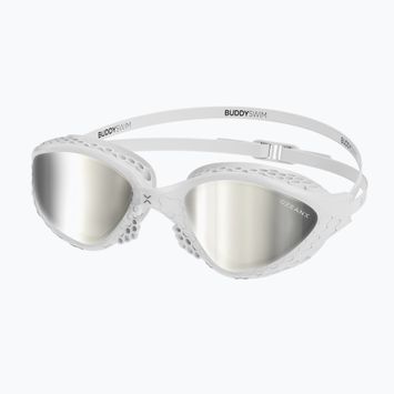 Plavecké okuliare BuddySwim OzeanX Mirror white / silver