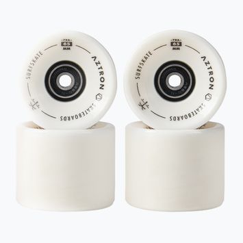 Aztron Surfskate 65 mm / 78A kolieska na skateboard 4 ks žiarivo biele