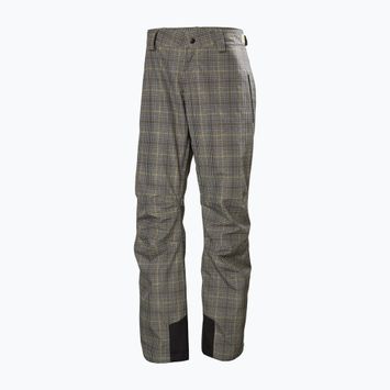 Pánske lyžiarske nohavice Helly Hansen Legendary Insulated pebble broxburn plaid aop