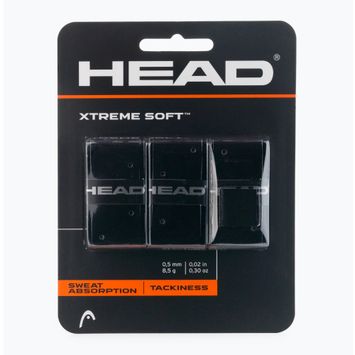 HEAD Xtremesoft Grip Tenisová raketa Overwrap 3 ks čierna 285104