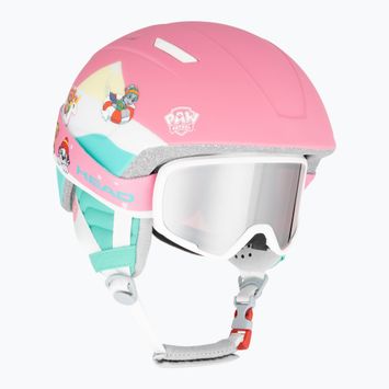 Detská lyžiarska prilba HEAD Maja Set Paw + okuliare ružová