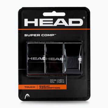 Omotávka na tenisovú raketu HEAD Super Comp 3 ks čierna 285088