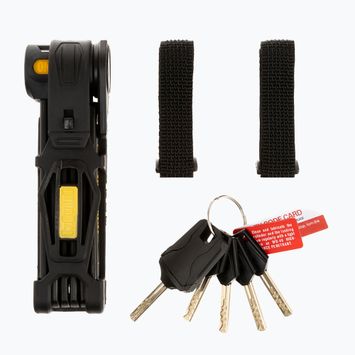 Zámok na bicykel OnGuard Link Plate Lock K9 COMBO FOLDABLE 8116 5 x kľúč s kódom čierny ONG-8116