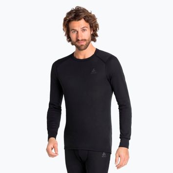 Pánsky termoaktívny longsleeve  ODLO Active Warm Bl Top Crew Neck black