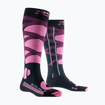 Dámske lyžiarske ponožky X-Socks Ski Control 4.0 opal black/magnolia purple