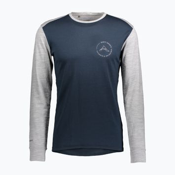 Pánske termoprádlo SCOTT Defend Merino s dlhým rukávom dark blue/light grey melange