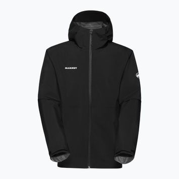 Pánska bunda do dažďa Mammut Linard Light HS s kapucňou čierna