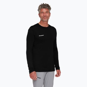 Pánske tričko Longsleeve Mammut Tree Wool FL black 01690