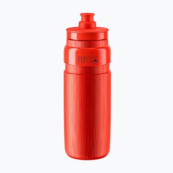 Cyklistická fľaša Elite FLY Tex 750 ml červená/sivá s logom