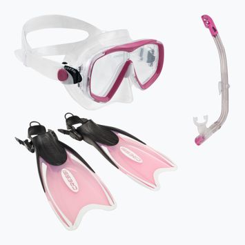 Cressi Mini Palau Bag detská potápačská súprava maska + šnorchel + plutvy ružová CA123129