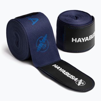 Hayabusa Deluxe žakárové boxerské opasky na ruky 450 cm modré