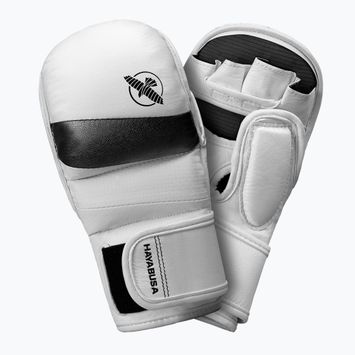 Hayabusa T3 Hybrid biele/čierne grapplingové rukavice