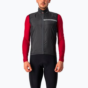 Pánska cyklistická vesta Castelli Squadra Stretch light black/dark grey