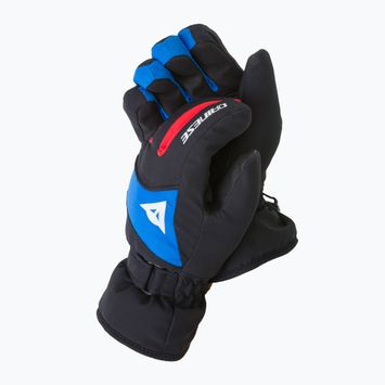 Detské lyžiarske rukavice Dainese Hp Scarabeo black taps/high risk red/lapi
